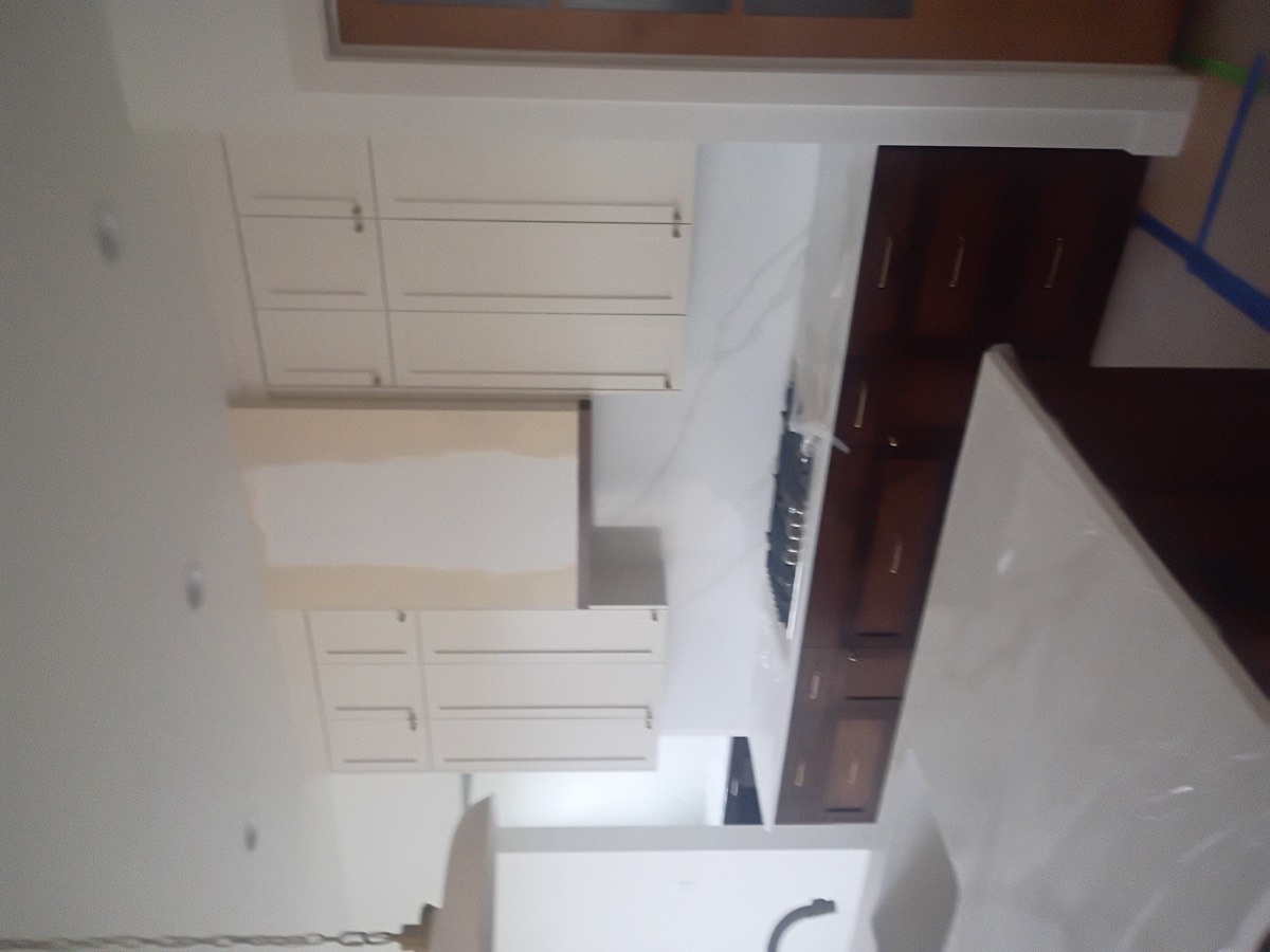 Finished ceiling and wall after drywall repair