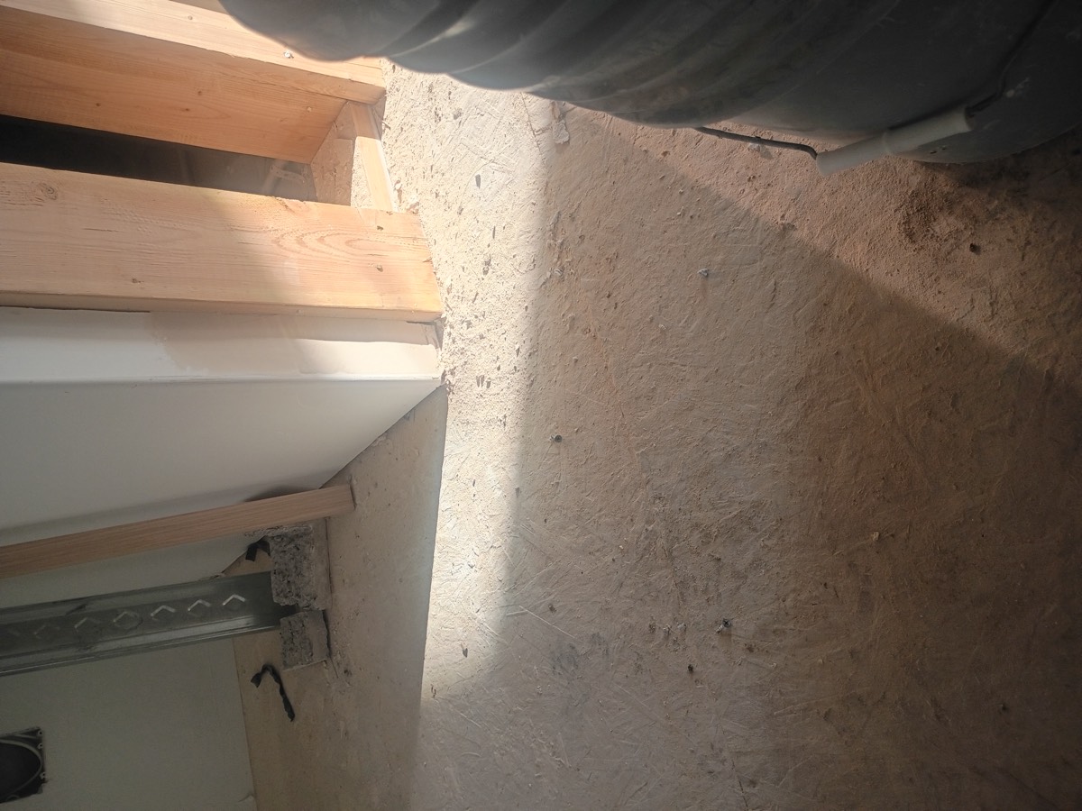 Space before framing and drywall work