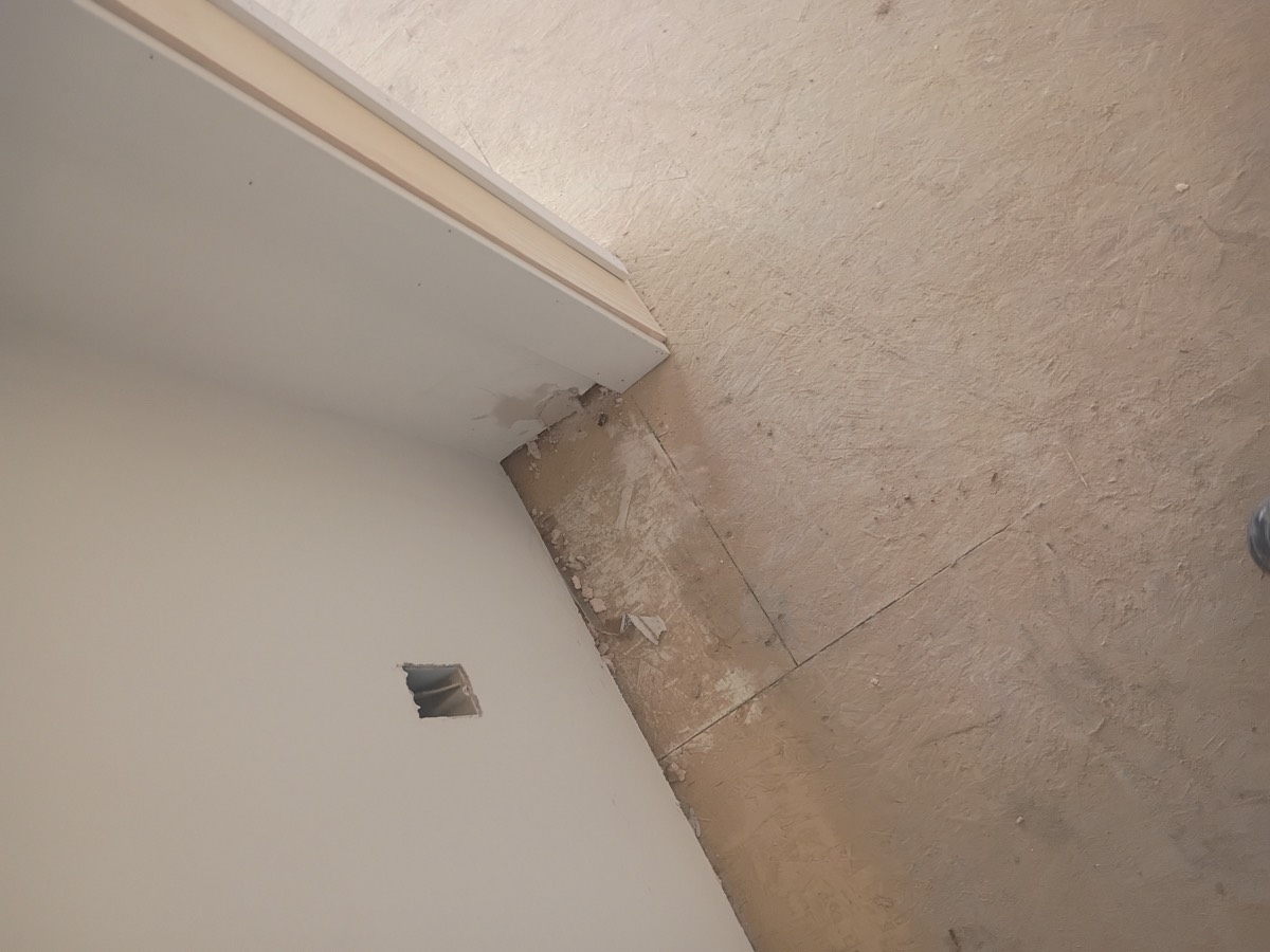 Space before framing and drywall work