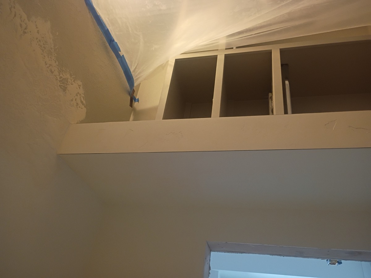 Ceiling repair in progress