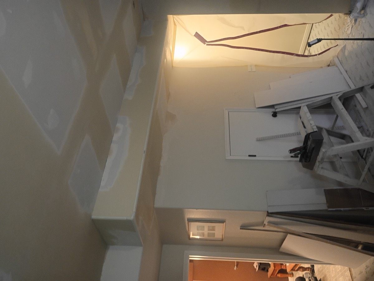 Ceiling repair in progress