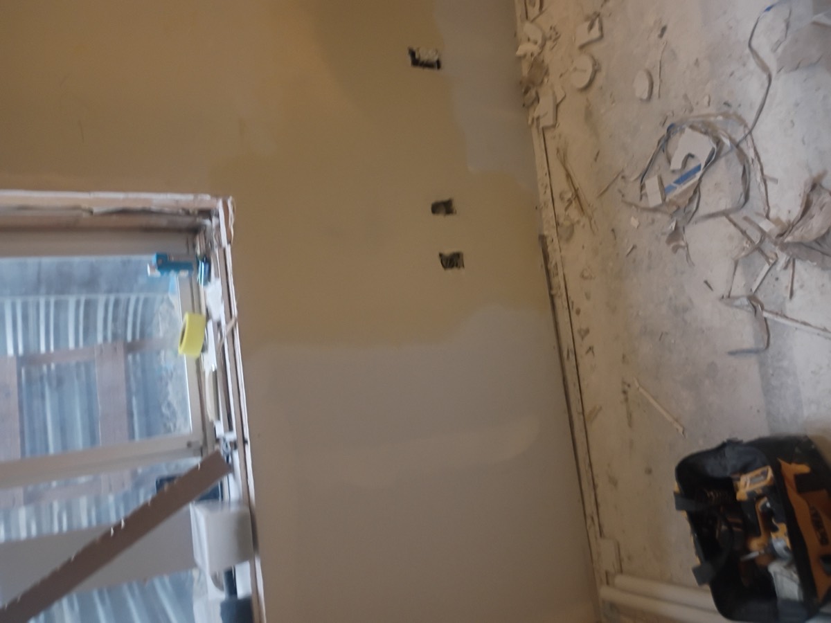 Ceiling repair in progress