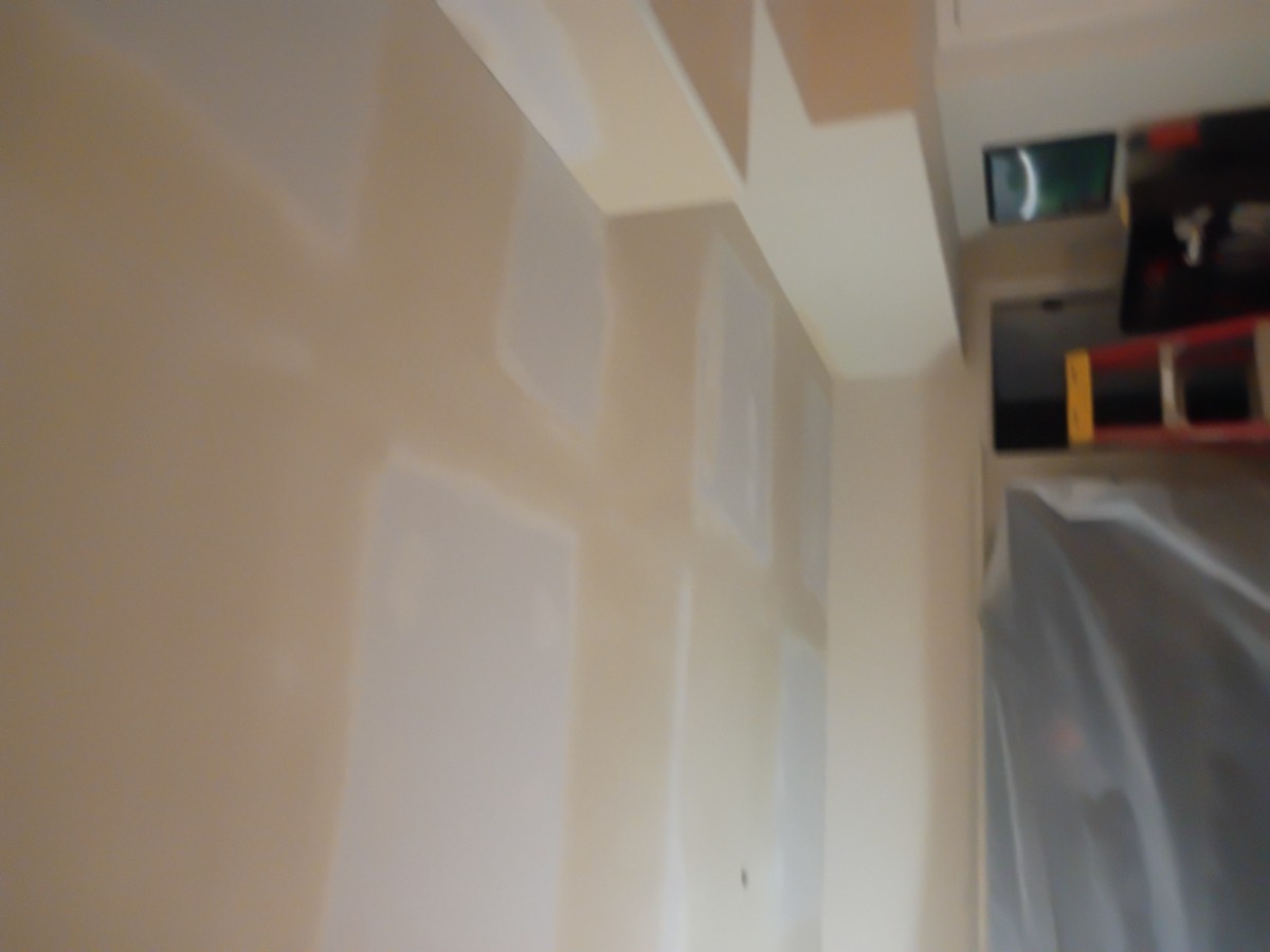Ceiling repair in progress